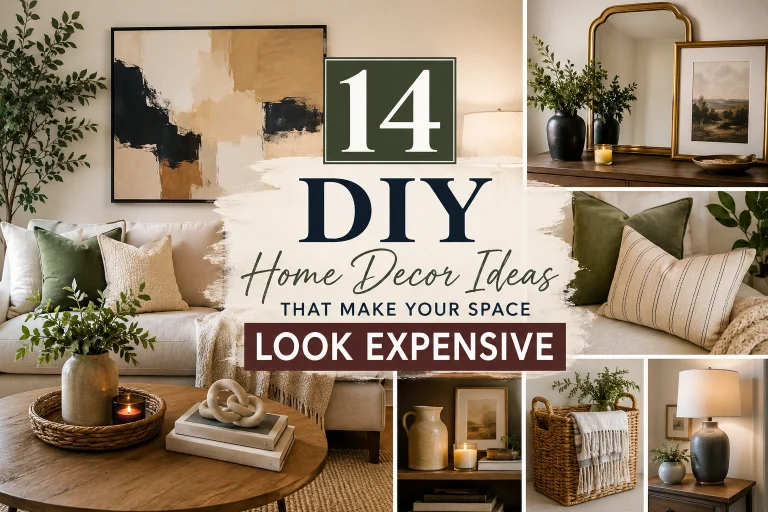 DIY home decor ideas for a polished living room with layered textures and stylish accents