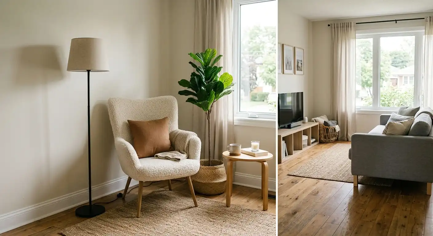 How to Decorate an Empty Living Room Corner on a Budget