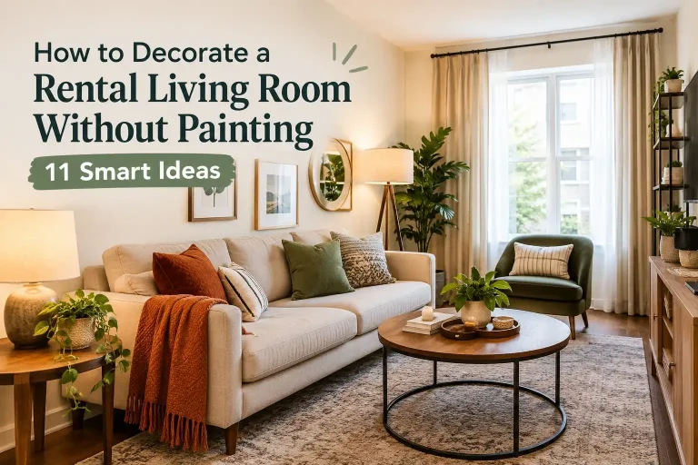 How to Decorate a Rental Living Room Without Painting: 11 Smart Ideas