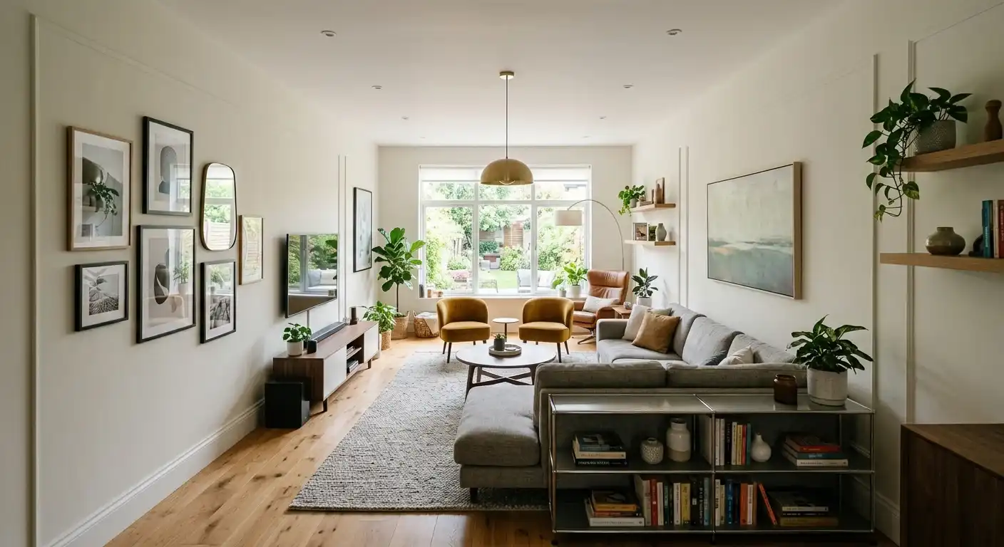 How to Decorate a Long, Narrow Living Room Without the Hallway Feel