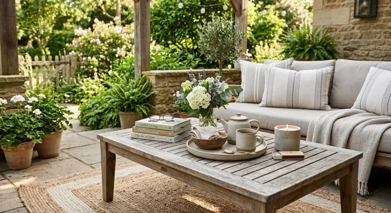 How to Style an Outdoor Coffee Table (That Lasts)