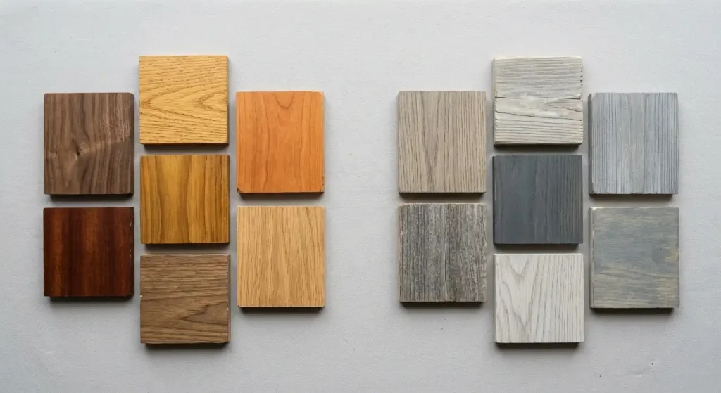 Warm versus cool wood tone comparison for mixing furniture